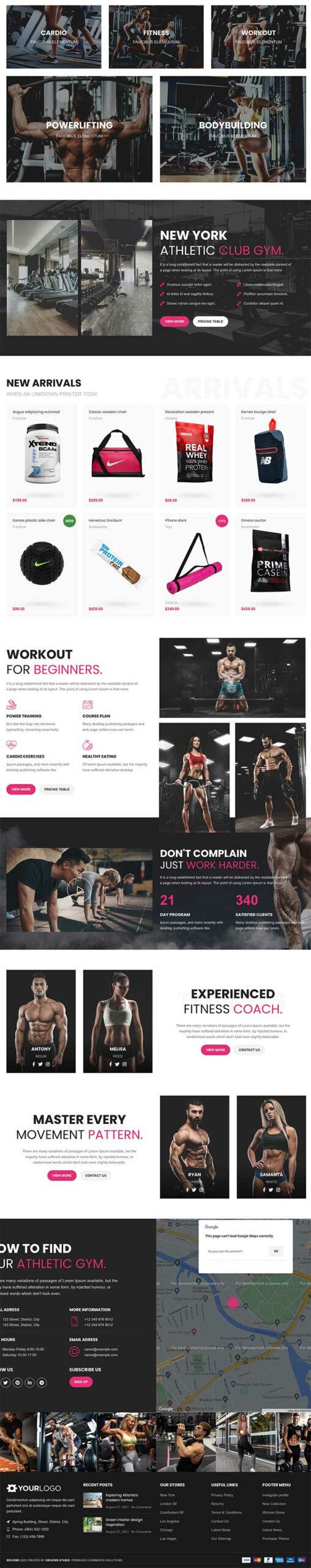 Thiết kế website Phòng Gym